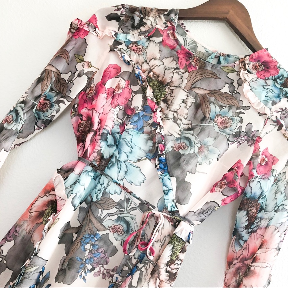 Topshop “Pop Floral Ruffle” Dress - Picture 3 of 8